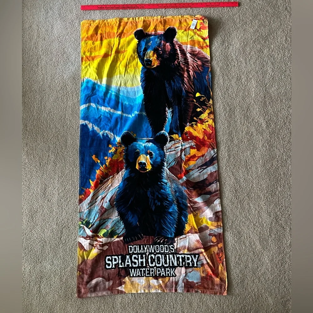 Dollywood Splash Country NWT Bear Cotton Beach Towel